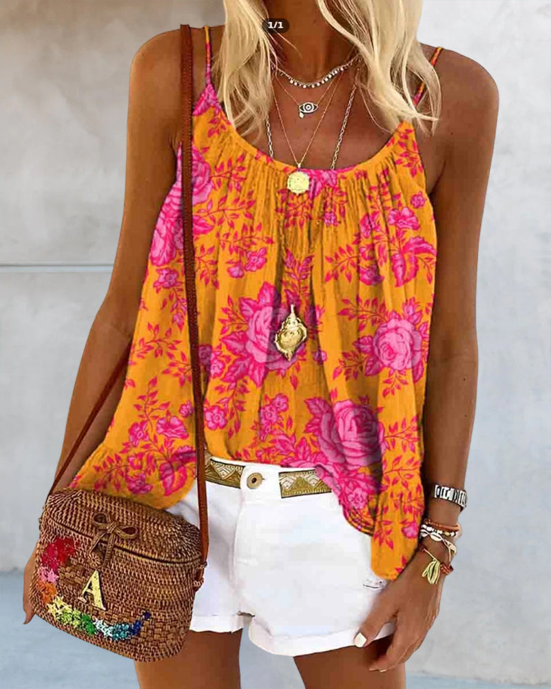 Tank Top Camisole Imprimé Casual