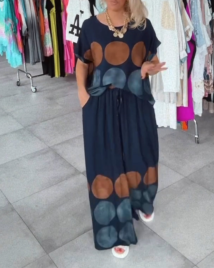 Ensemble Street Fashion Décontracté Imprimé Deux Pièces