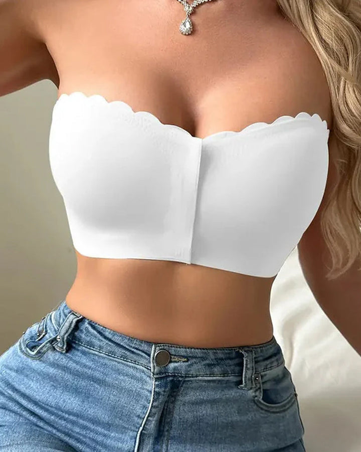 Soutien-Gorge Sans Couture Devant Attache Bandeau Sans Bretelles