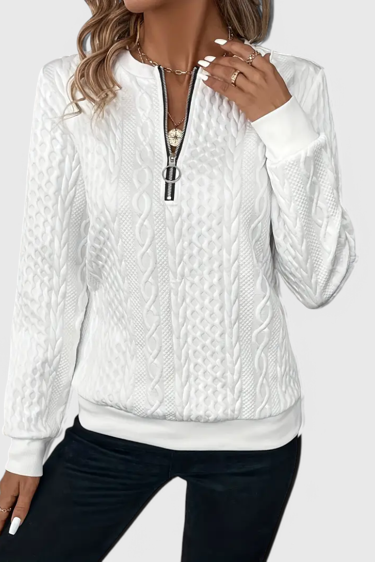 Manon | Pull Texturé à Zip