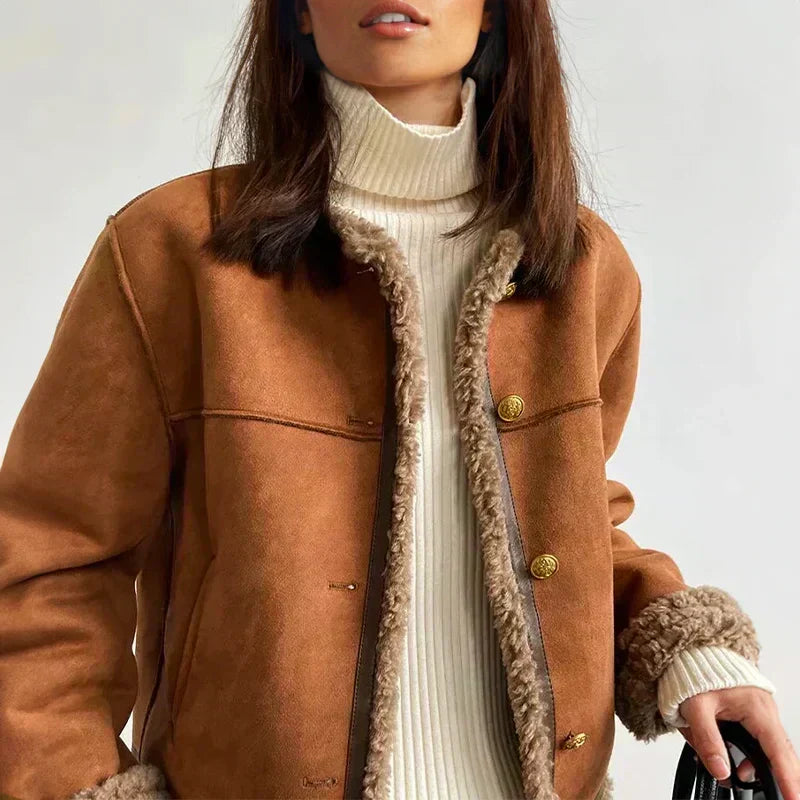 Skarlett | Veste d'hiver mi-longue à double boutonnage pour femmes