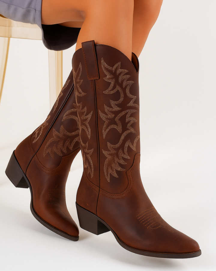 Béatrice | Bottes de cowboy western noires pour femme
