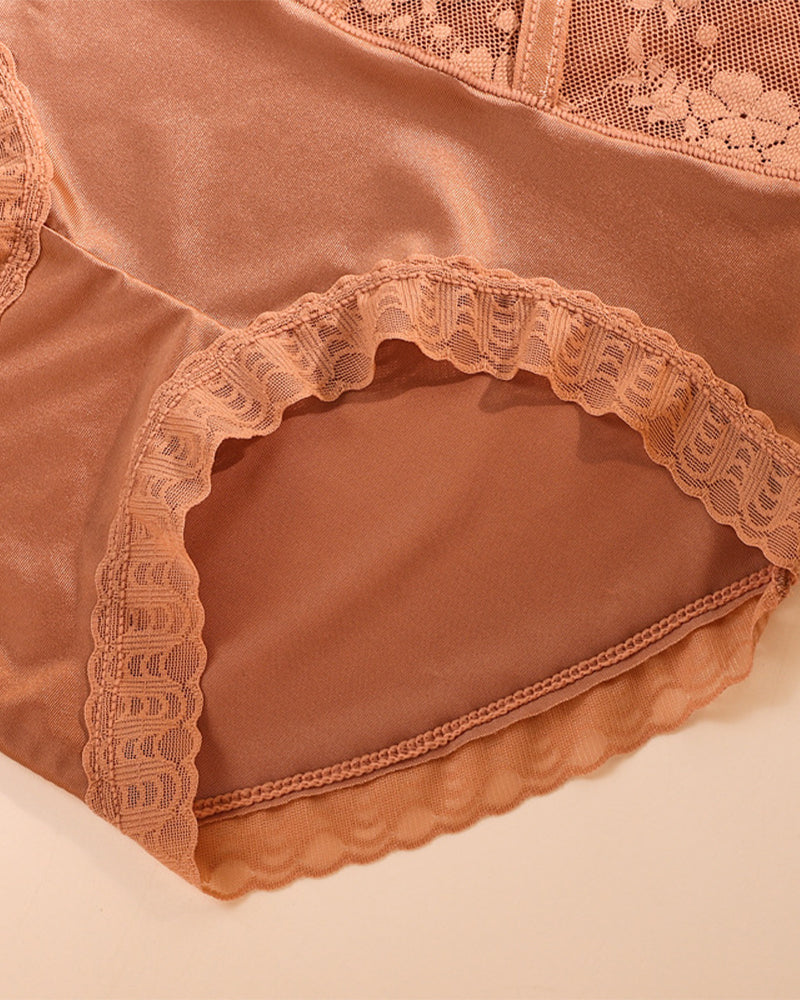 Culotte Taille Haute En Dentelle Pour Femmes