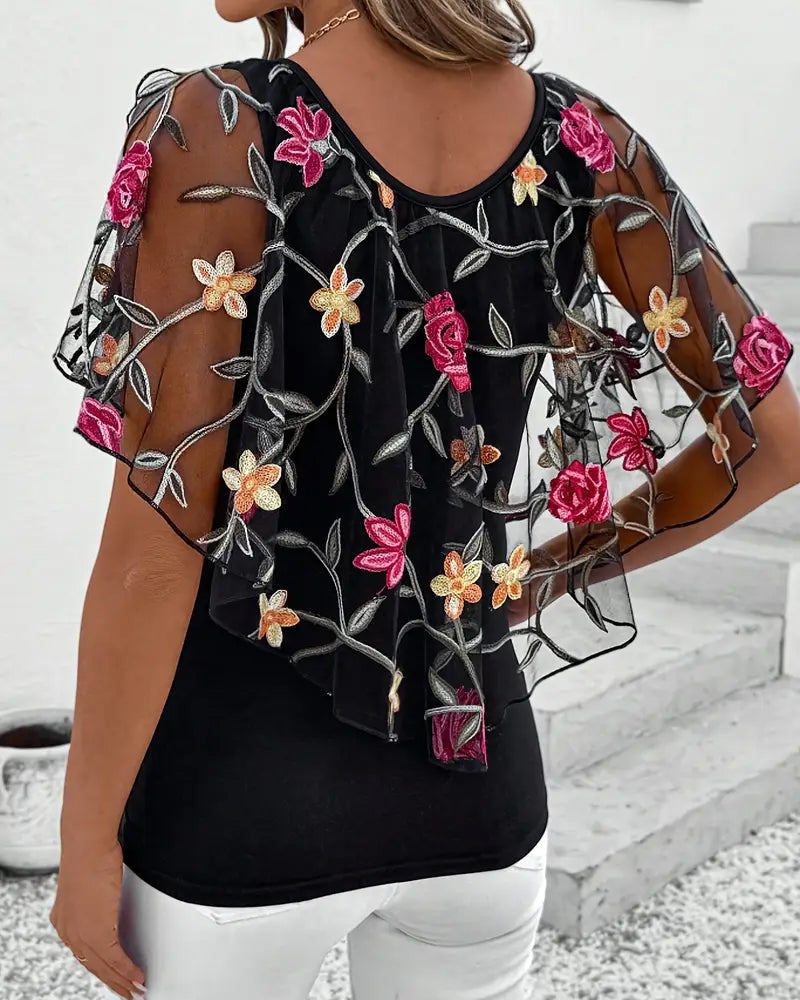 Blouse Brodée Maille Robust