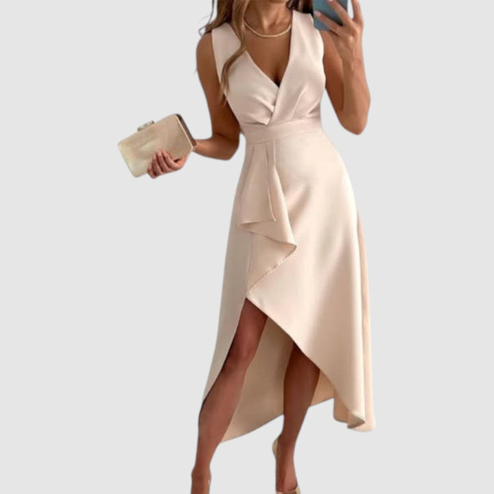 Inès | Robe portefeuille élégante avec décolleté en V