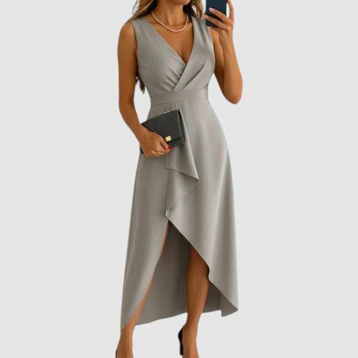 Inès | Robe portefeuille élégante avec décolleté en V