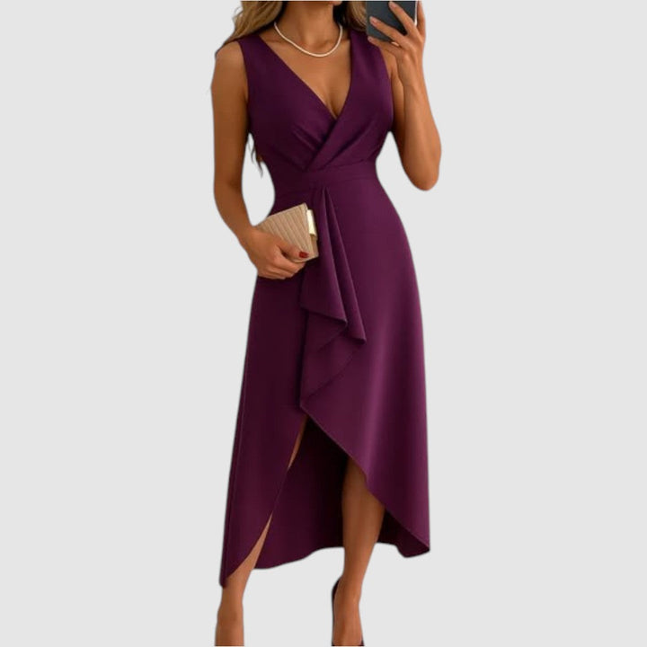 Inès | Robe portefeuille élégante avec décolleté en V