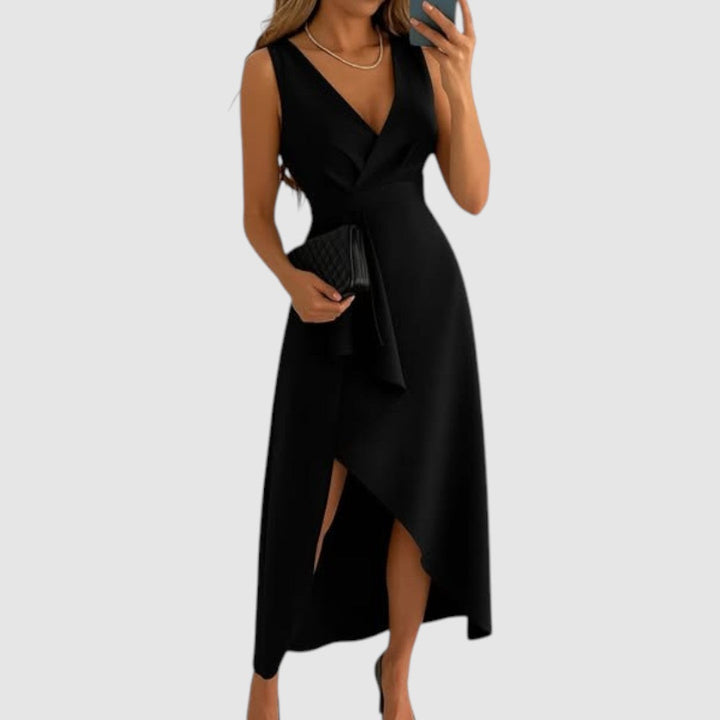 Inès | Robe portefeuille élégante avec décolleté en V