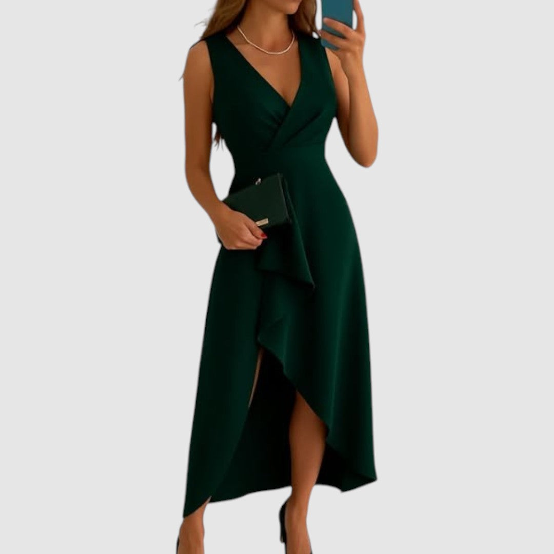 Inès | Robe portefeuille élégante avec décolleté en V