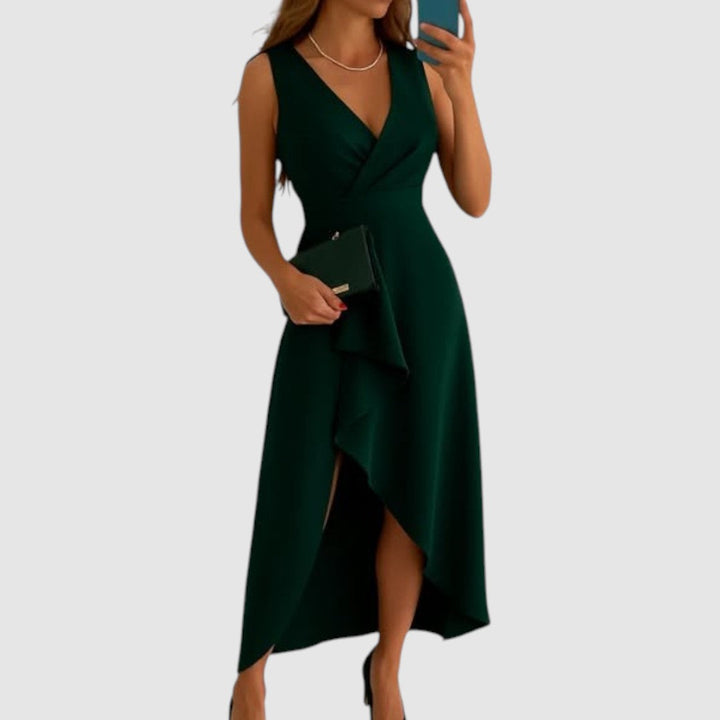 Inès | Robe portefeuille élégante avec décolleté en V