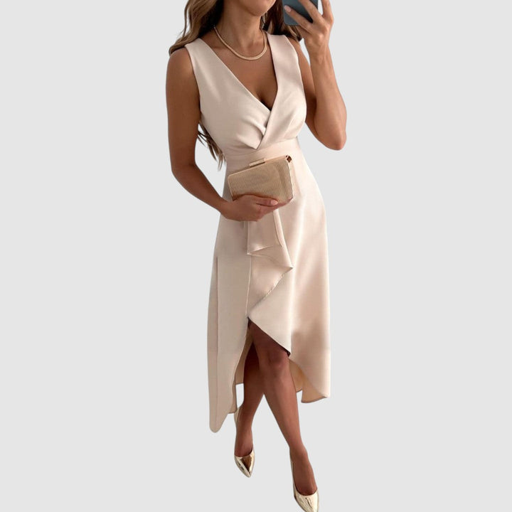 Inès | Robe portefeuille élégante avec décolleté en V