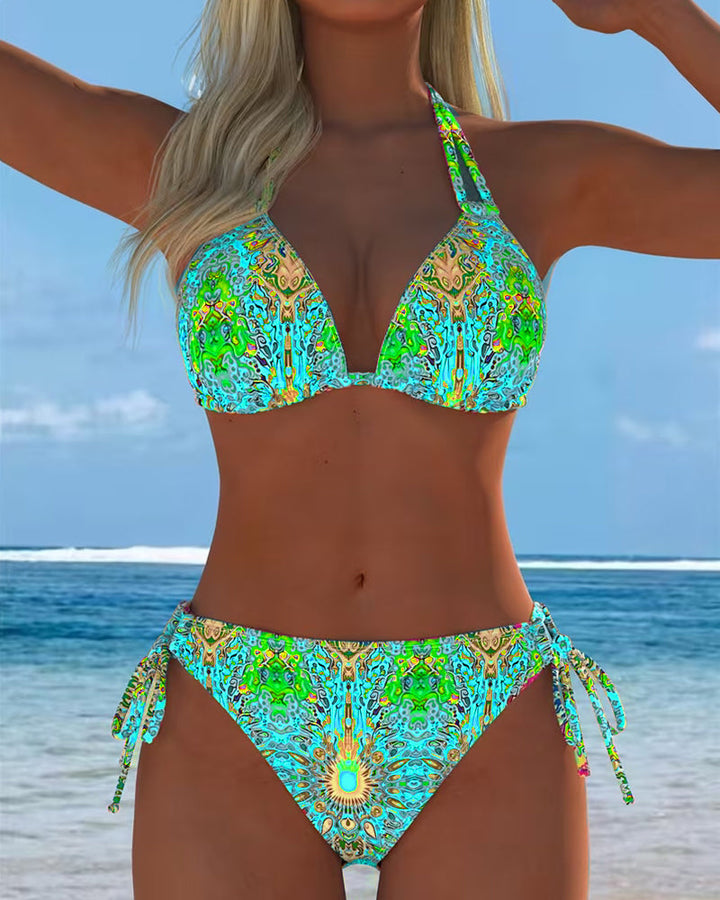 Bikini Coloré Licou Impression