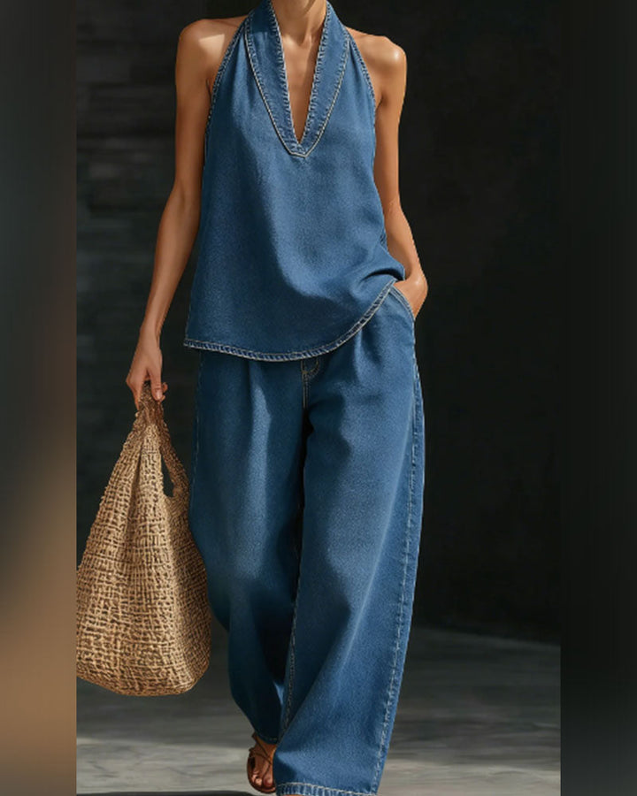 Set Mode Col Halter Jean