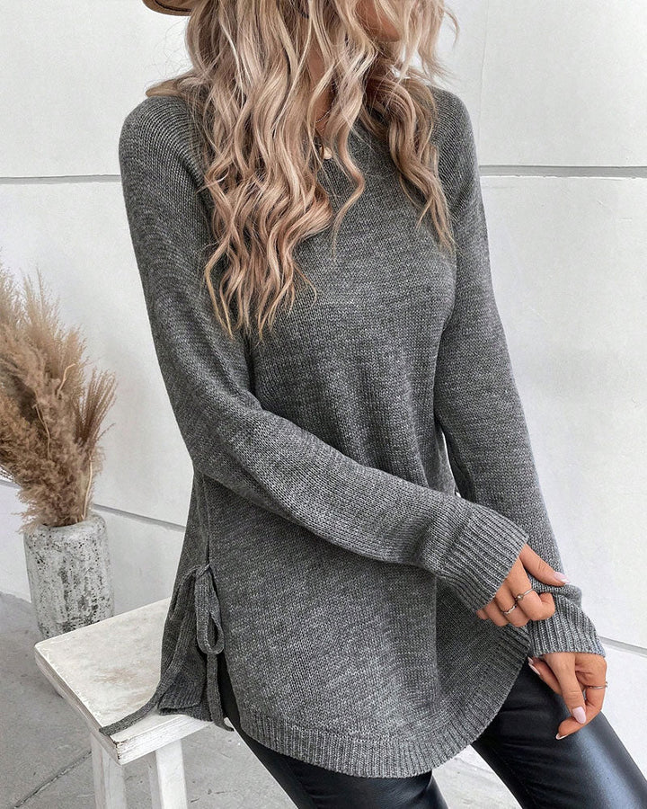 Pull Avec Manches Raglan Et Design De Nœud Latéral