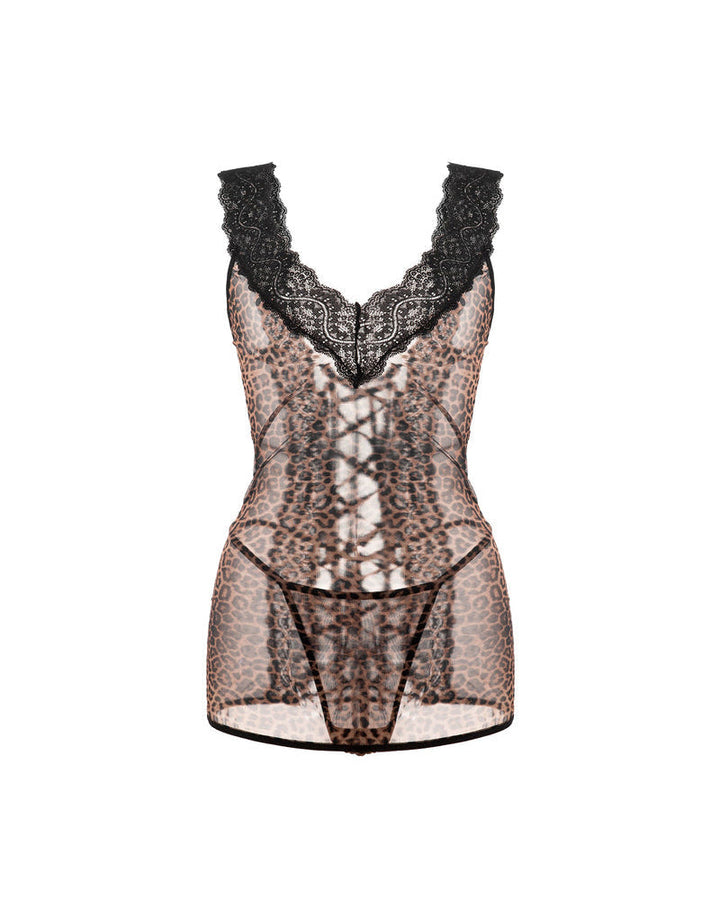 Chemise de Nuit Sexy Bretelles Dentelle