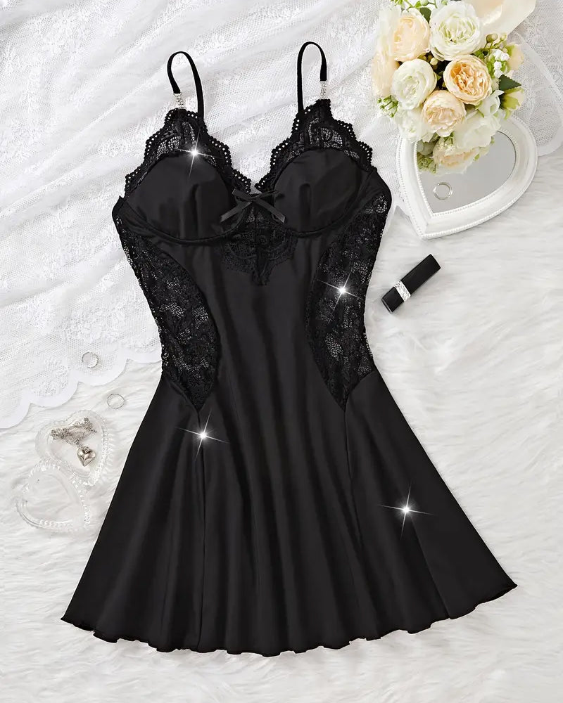 Chemise De Nuit Sexy Jarretelle