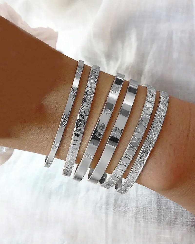 Bracelet étoile à six branches lot de 7 pièces