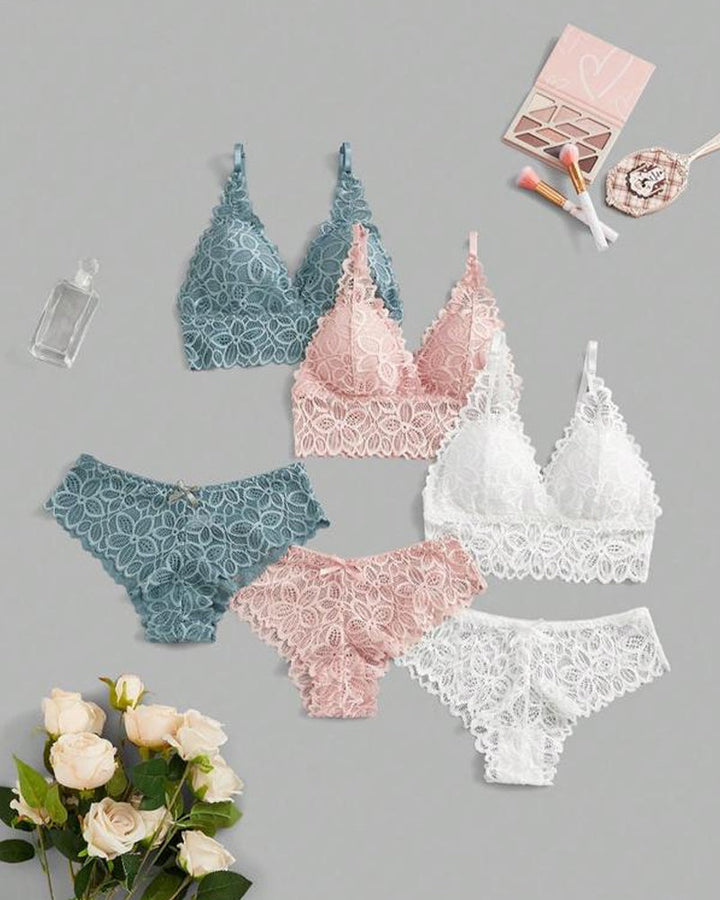 Ensemble De Sous-Vêtements Femme Dentelle Romantique