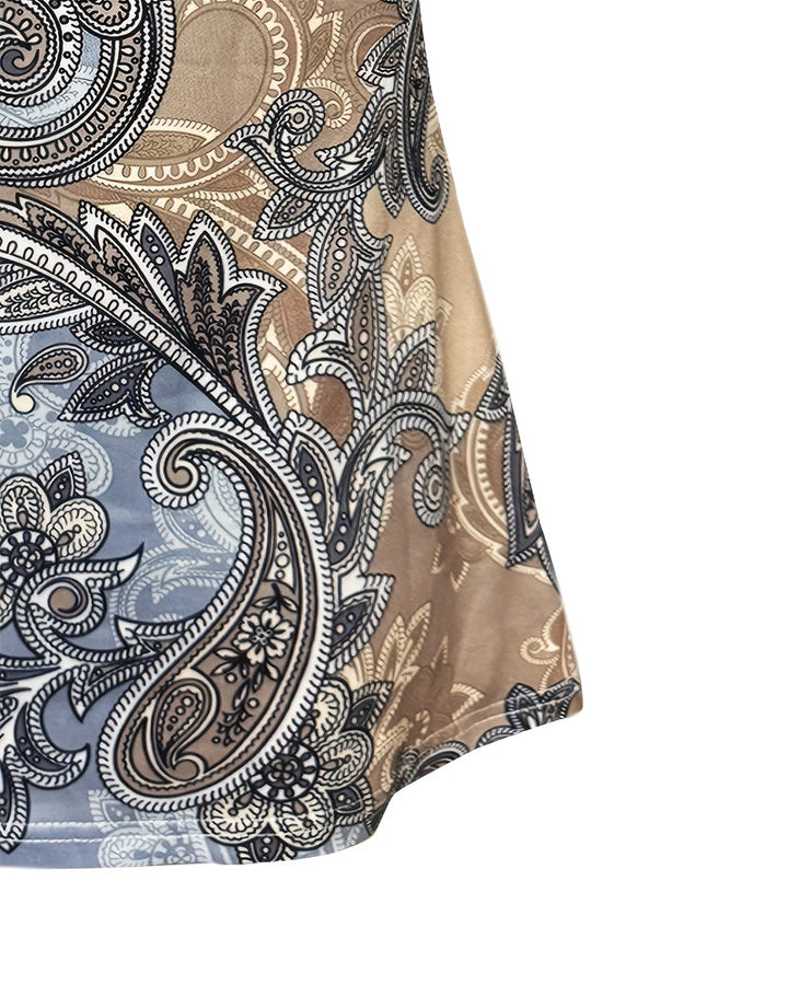 Débardeur Large Col Paisley Imprimé