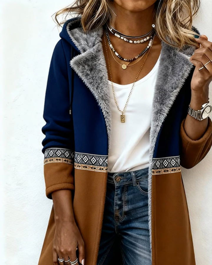 Manteau À Capuche Tendance À Manches Longues