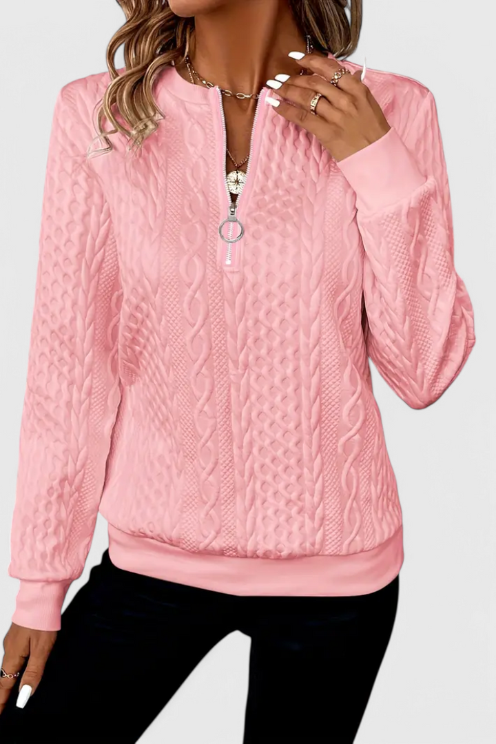 Manon | Pull Texturé à Zip