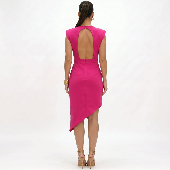 Juliette | Robe Asymétrique aux Épaules Structurées