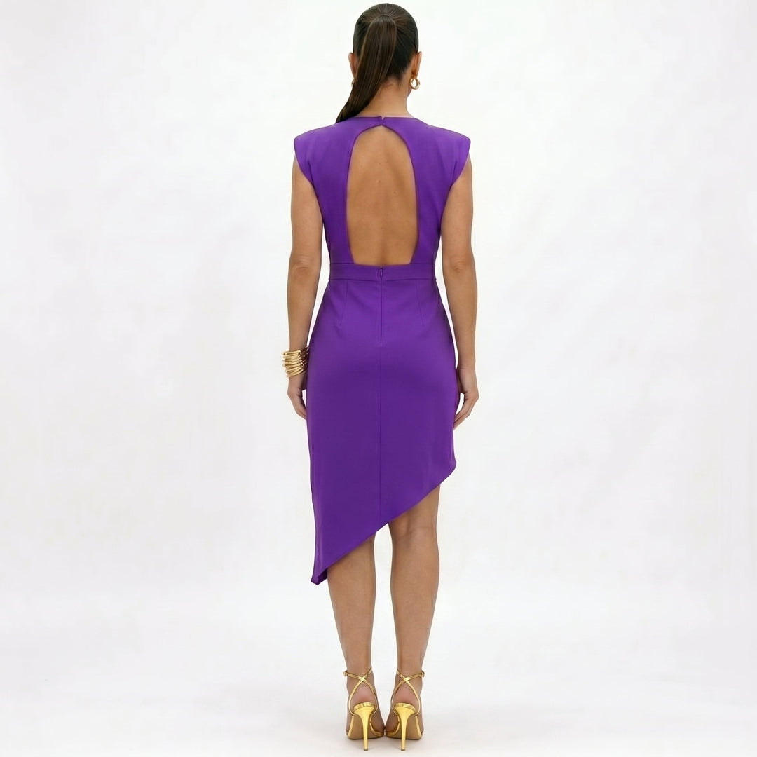 Juliette | Robe Asymétrique aux Épaules Structurées