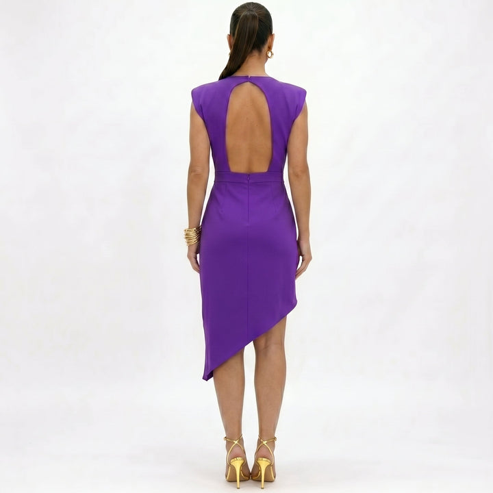 Juliette | Robe Asymétrique aux Épaules Structurées