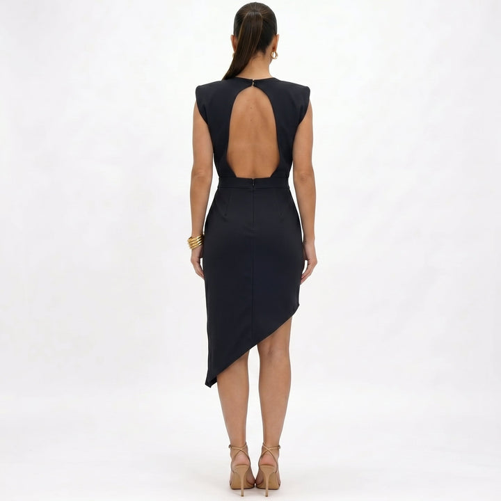 Juliette | Robe Asymétrique aux Épaules Structurées