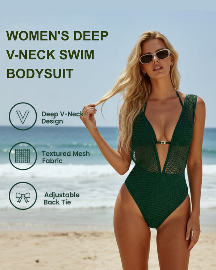 One-Piece Femmes Profond Encolure En V