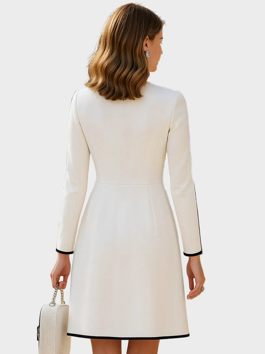 Manon | robe midi contrastée