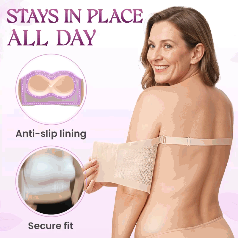 Soutien-Gorge Push-Up Sans Bretelles Confortable Anti-Glissant Avec Boucle Avant