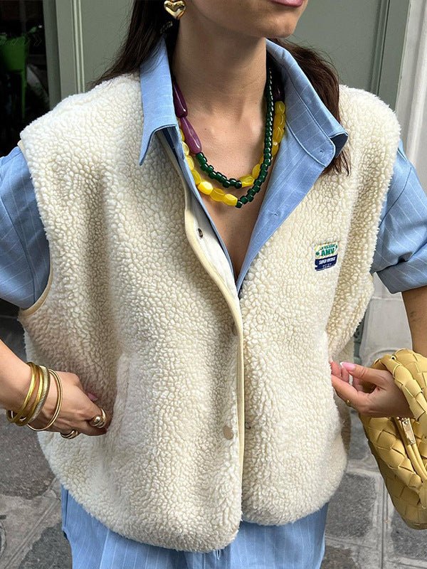 Luciana | Gilet sans manches boutonné pour femme