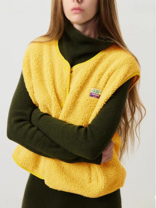 Luciana | Gilet sans manches boutonné pour femme