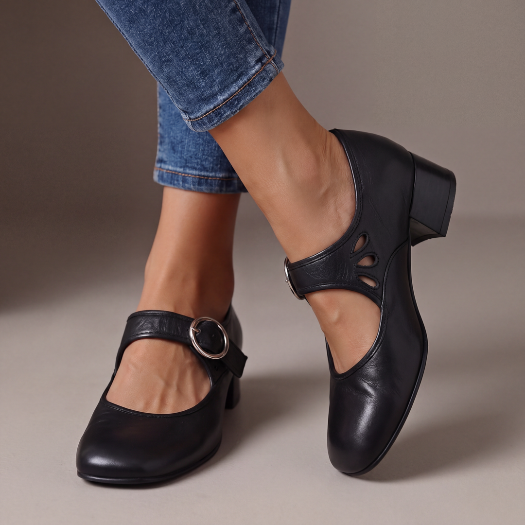 Manon | Chaussures en cuir souple avec bride