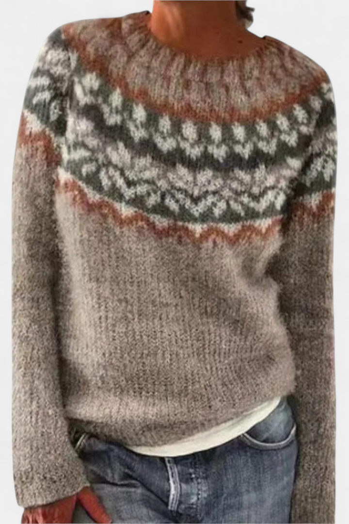 Margaux | Pull Motif Nordique