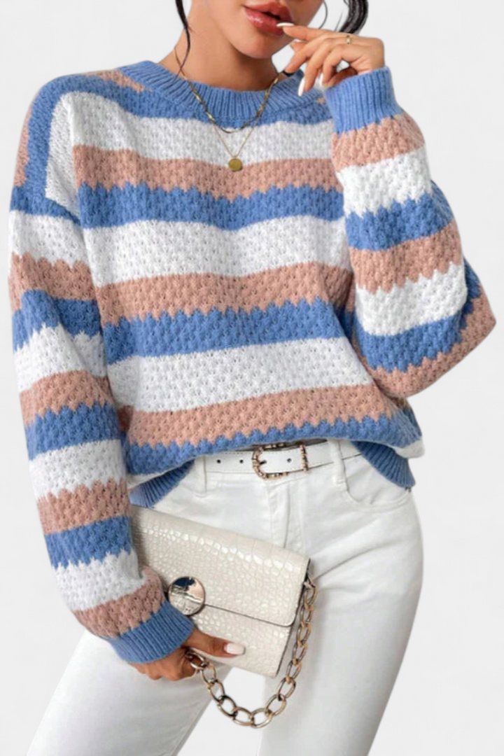 Juliette | Pull Surdimensionné à Rayures