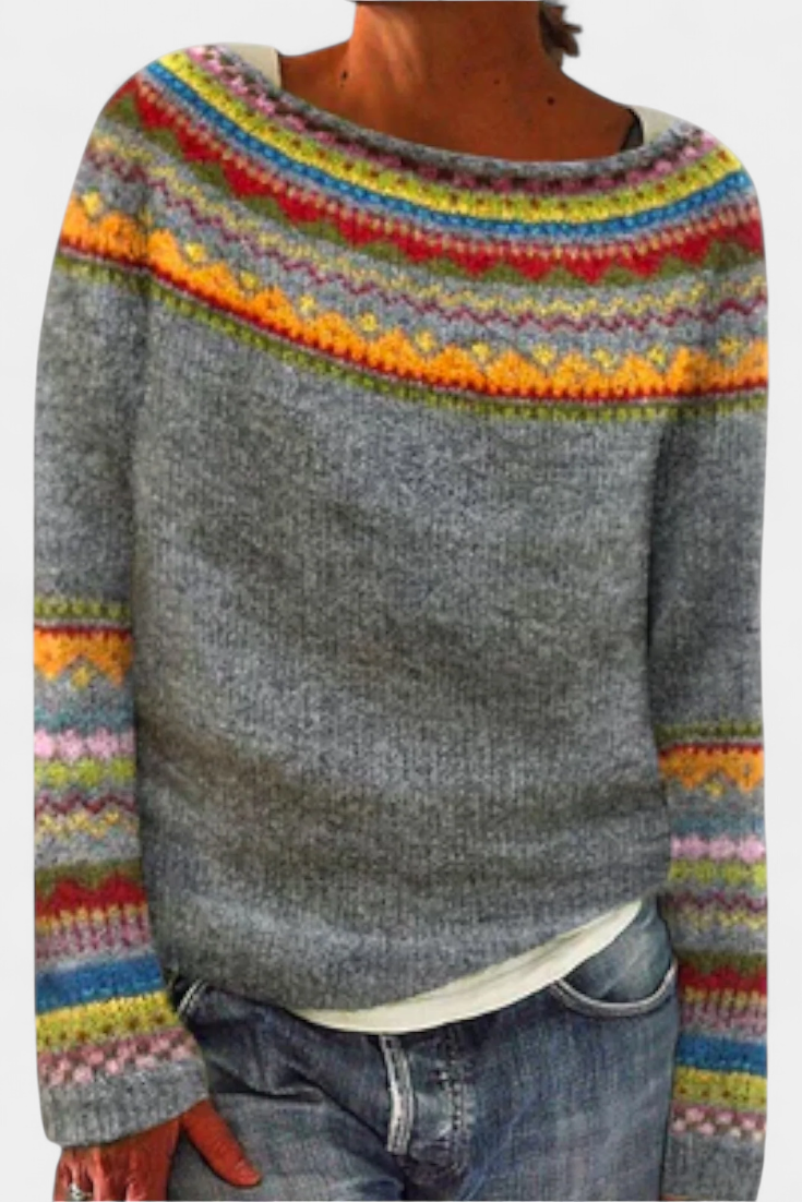 Margaux | Pull Motif Nordique