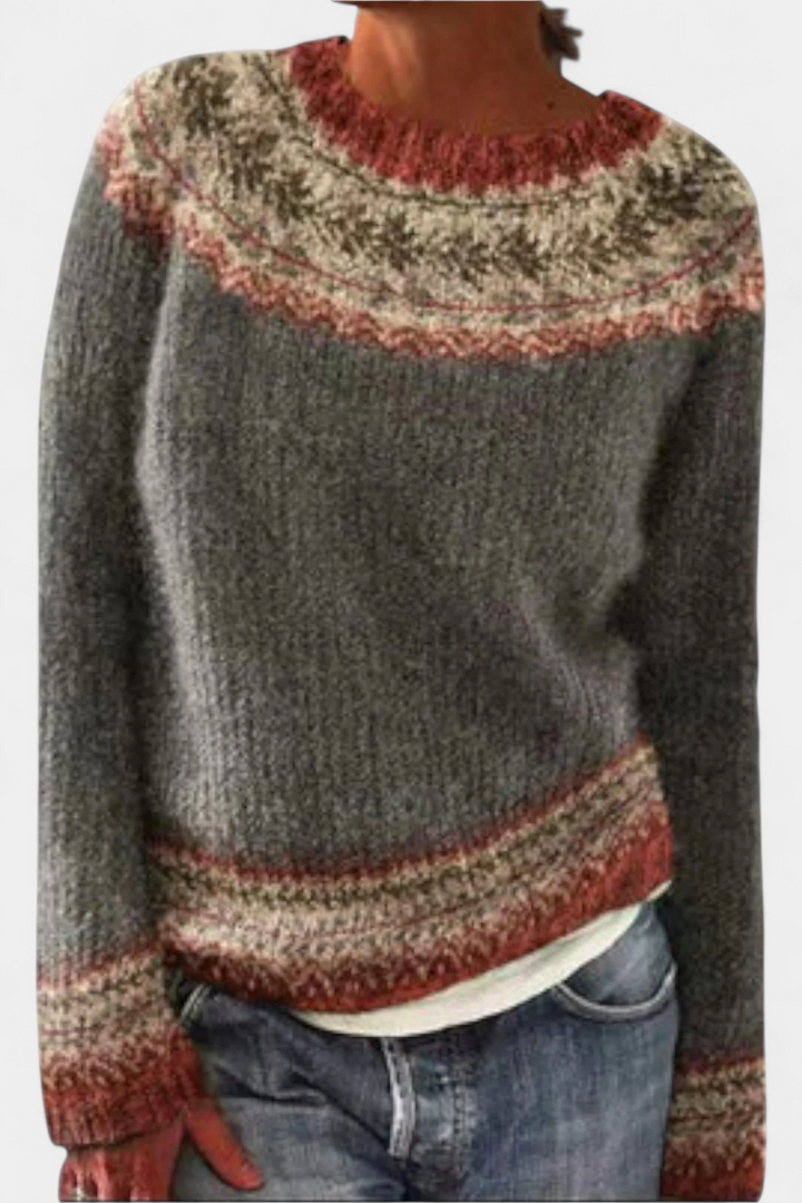 Margaux | Pull Motif Nordique