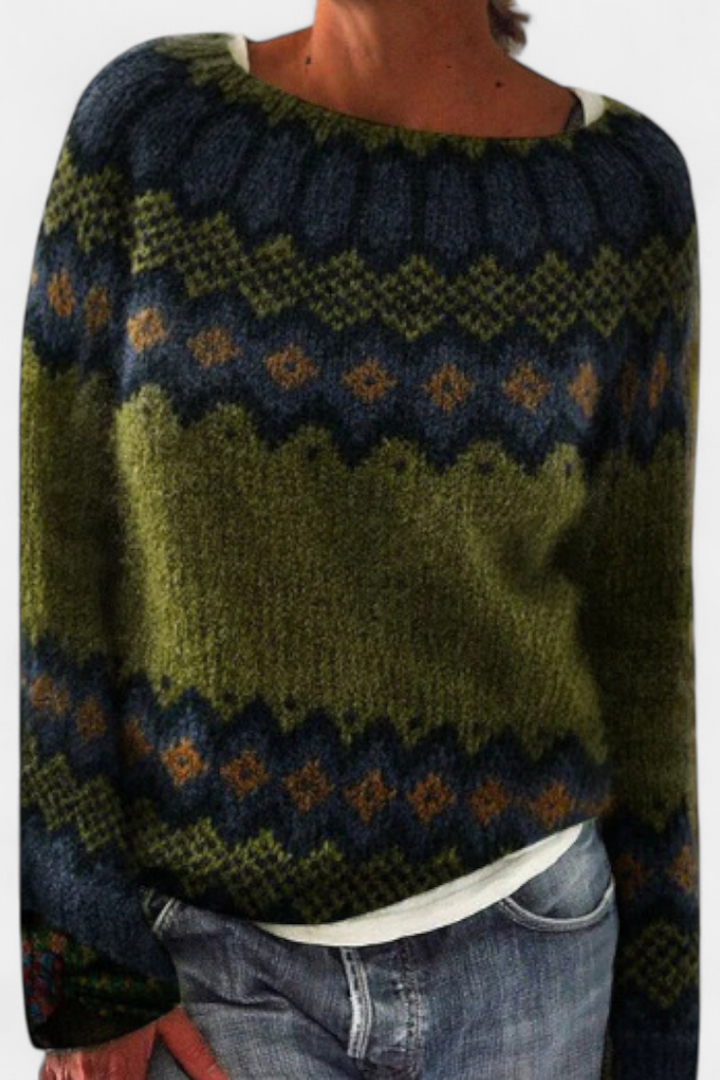 Margaux | Pull Motif Nordique