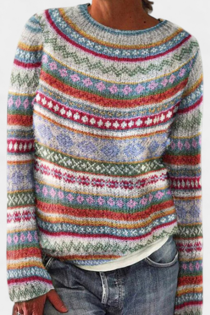 Margaux | Pull Motif Nordique