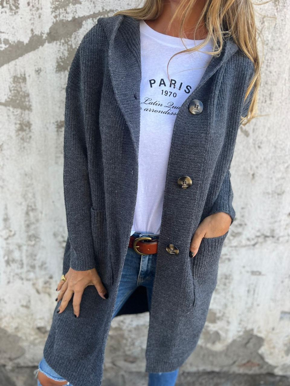 Chloé | Cardigan Long de la Ligne Élégante