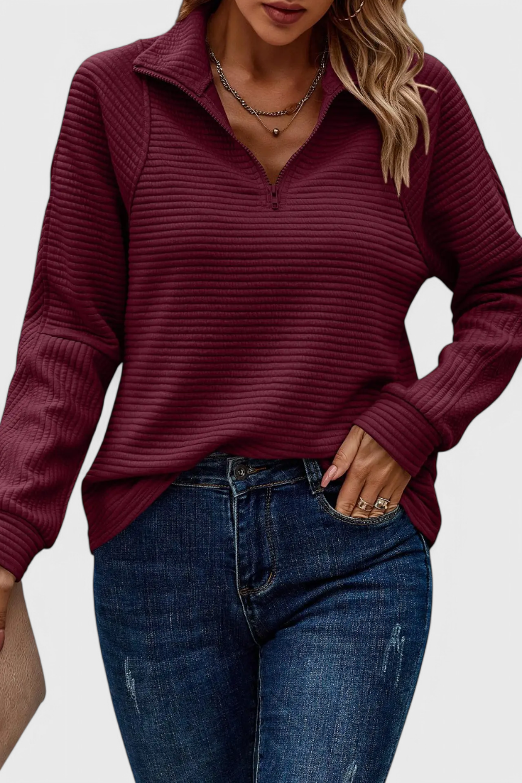 Juliette | Pull à Encolure V et Zip