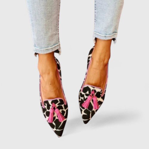 Lucía™ | Mocassins Léopard à Glands