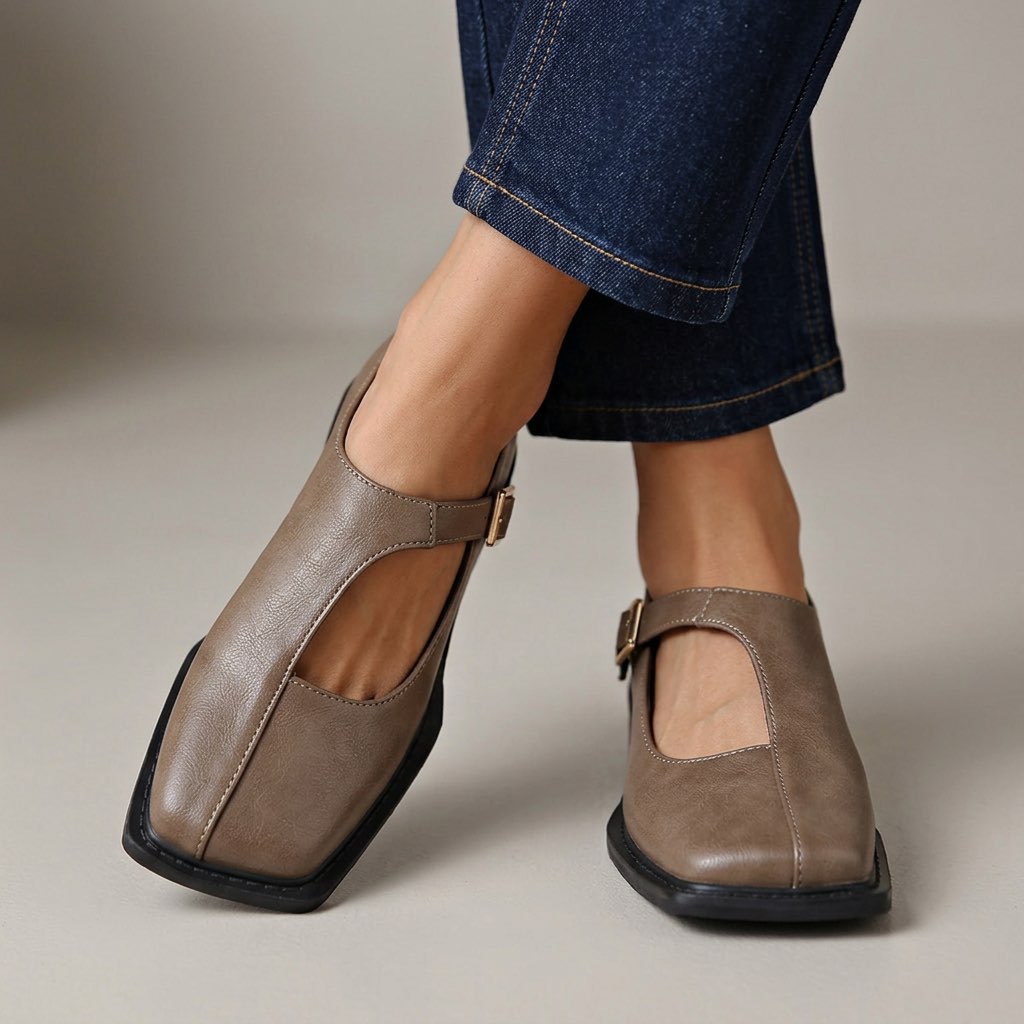 Élise | Ballerines intemporelles à bride en T