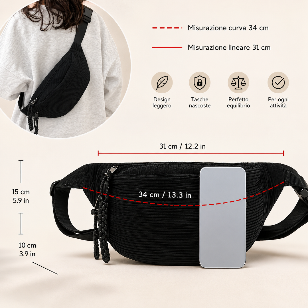 Alix | Sac porté épaule Velours côtelé