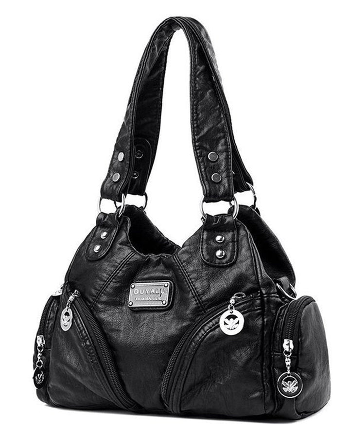 Sac à main messenger en cuir souple vintage