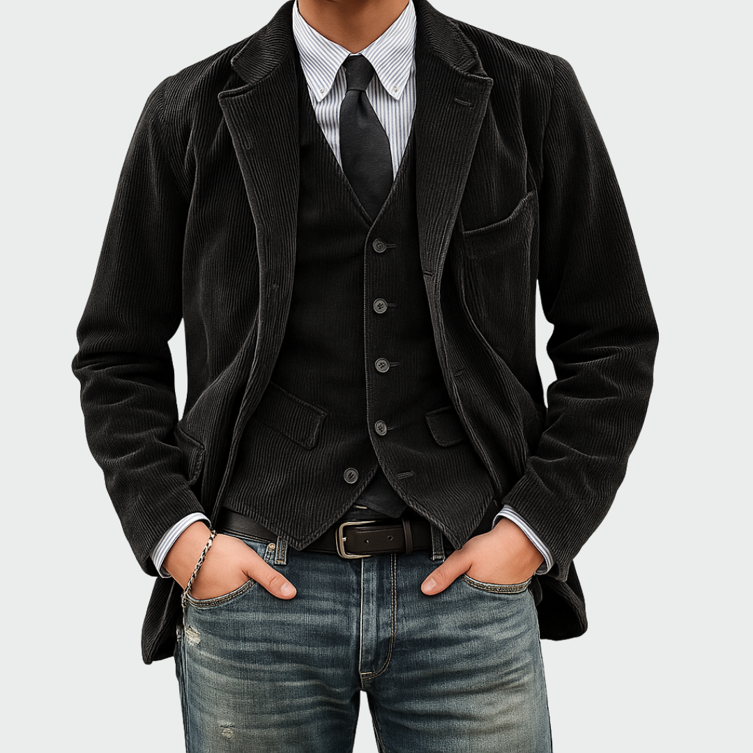 Léon | Veste de costume et gilet élégants