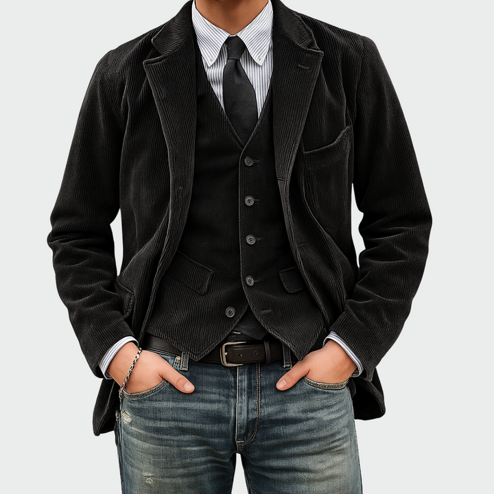 Léon | Veste de costume et gilet élégants