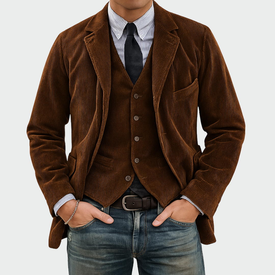 Léon | Veste de costume et gilet élégants